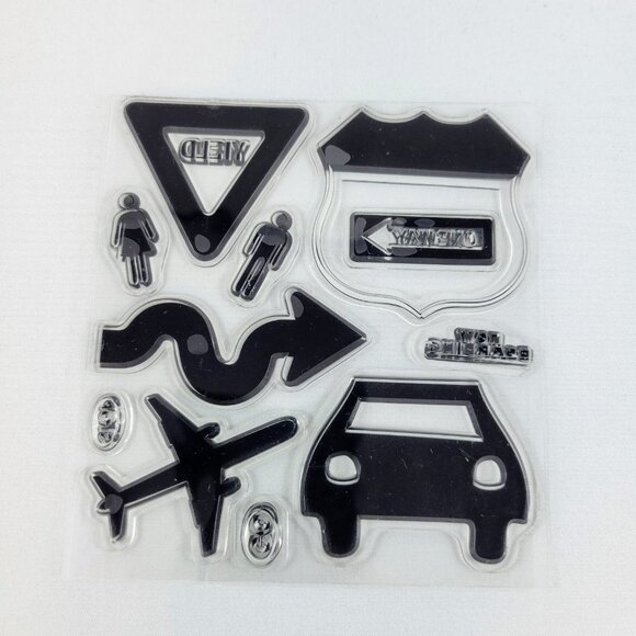 Stamp Lot Clear Stamps Travel Rubber Heidi Swapp Foam Stamps Dots Crafts Scrapbo - Picture 14 of 16